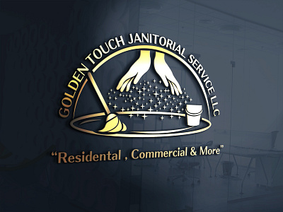 GOLDEN TOUCH JANITORIAL SERVICE,LLC branding branding and identity buisnesslogo corporate identity design logo