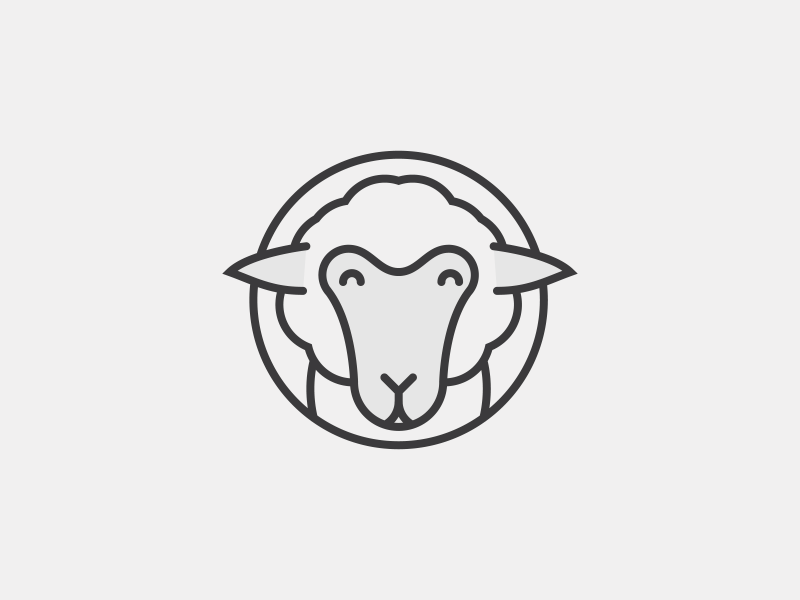 Sheep. designing drawing logo process sheep