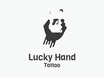 Lucky Hand Tattoo Logo card design hand jack logo tattoo