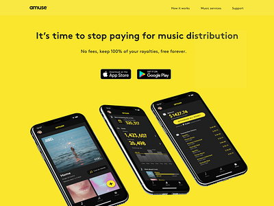 Amuse Landing Page