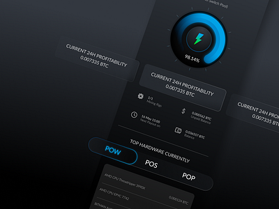 Crypto Mining App 3d app branding button crypto energy button graphic design mining app speed ui ux uxui design