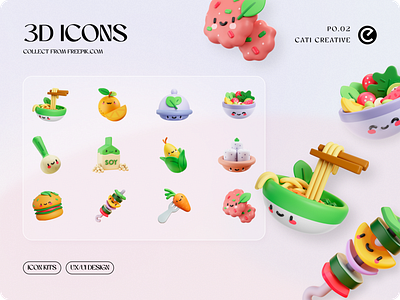 3D FOOD ICONS - FIGMA