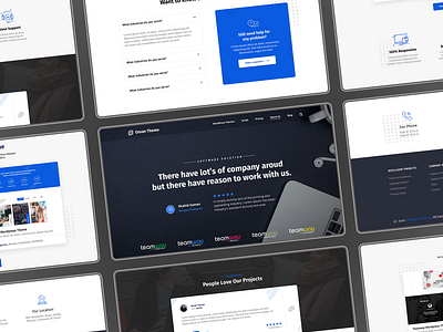 Landing Page - Software Team agency black clean clean design design trend 2020 figma landing page landing page concept latest website design 2020 psd software theme website website design wordpress theme design