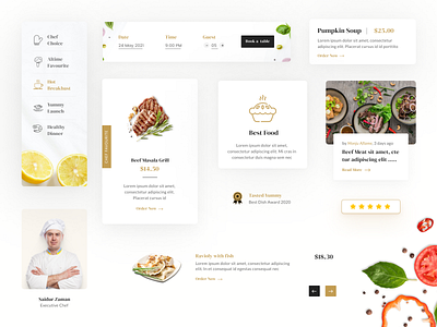 Restaurant Website Element