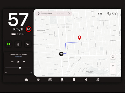 Car Interface daily ui daily ui 034 dark design flat