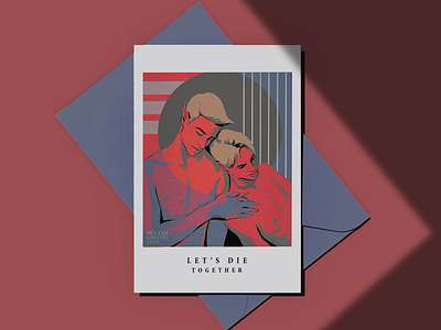 Let’s die together apolo book cover book cover art book cover design book cover illustration cover art cubism cubism art decorative frame digital illustration digital painting grama grama studio illustration melina ghadimi