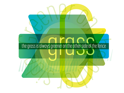 The grass is always greener... adobe illustrator graphic design ipad typography