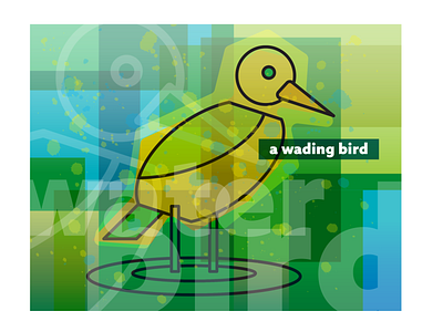 A Wading Bird adobe illustrator design graphic design illustration vector