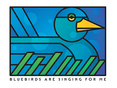 Bluebird bird design graphic design illustration typography vector