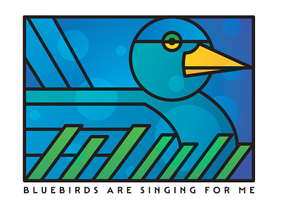 Bluebird bird design graphic design illustration typography vector