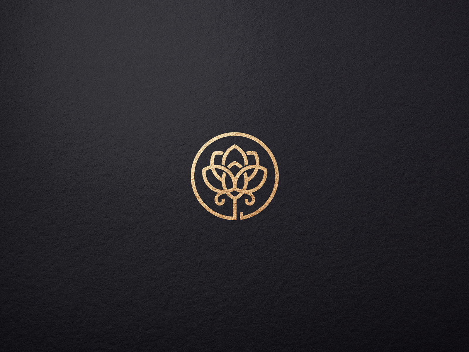 Gold Lotus Flower Logo