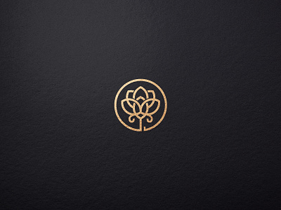 Lotus Flower Logo beauty logo beauty salon boutique brand branding cosmetics elegant design identity illustration logo logo design logotype lotus monogram template