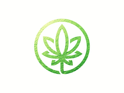 Cannabis Leaf Logo cannabis cannabis leaf cannabis logo emblem graphic design green health healthy hemp hemp leaf hemp logo identity logo logo design logotype marijuana simple template weed