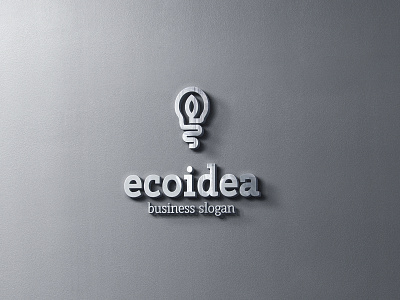 Eco Idea Light Bulb and Leaf Logo business eco eco concept eco idea eco logo environment green leaf idea identity light bulb logo logo design logotype minimalistic monoline simple