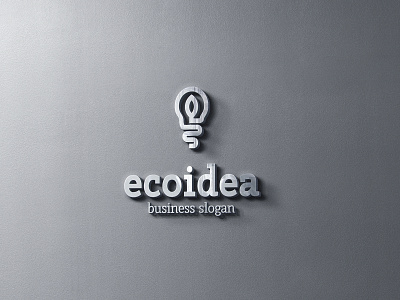 Eco Idea Light Bulb and Leaf Logo