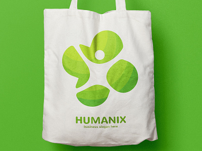 Active Human Logo - Humanix active logo brand business logo eco people green logo health healthy healthy people human human logo identity logo logo design logo people logotype logotype icon medical people nature theme sport people logo template