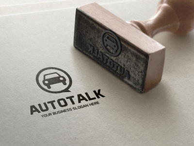 Auto Talk Logo auto service auto support auto talk brand buy car chat car logo company garage guarantee insurance maintenance