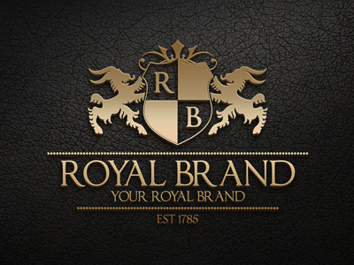 Heraldic Royal Brand Crest Logo boutique crest crown elegant emblem luxurious luxury nobility animal logo premium heraldic logo royal brand vintage label