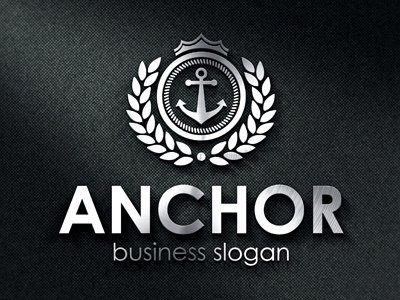 Royal Anchor Crest Logo anchor brand branding club crest crown identity logo logotype marine royal template