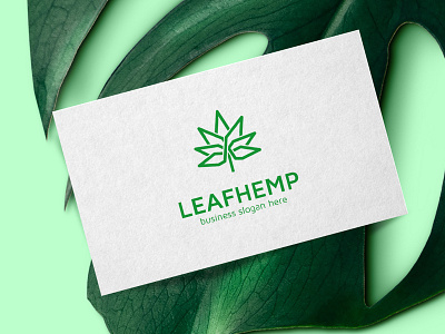 Hemp Leaf Cannabis Logo