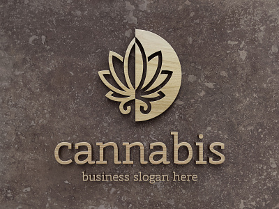 Cannabis Leaf Logo brand cannabis cure cannabis leaf cbd drugs identity logo logo design logotype marijuana medical marijuana monogram template weed