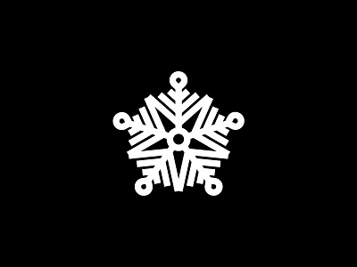 Snow Star Snowflake Logo