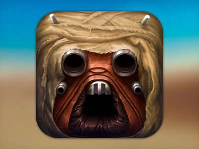 Tusken Raider app icon illustration ios star wars