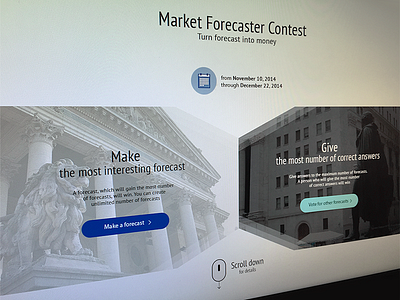 Market Forecaster Contest | Langing Page exchange finance icon market network shares social trading