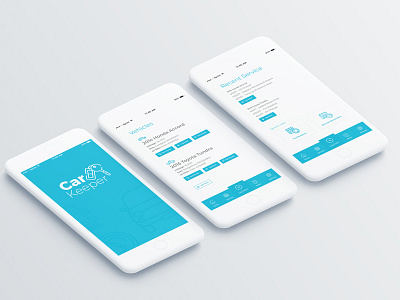 CarKeeper Mobile Application app car dashboard mobile ui ux