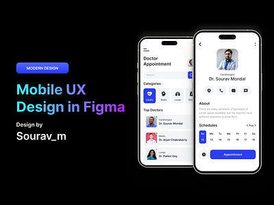 Mobile app design in figma