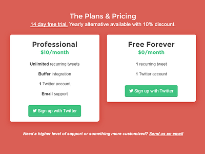 Flutter Pricing design pricing red saas web