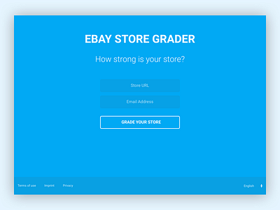 Store Grader Form form landing minimal web website