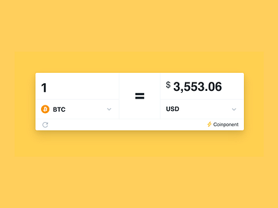 Coinponent Light Theme calculator component crypto ui web