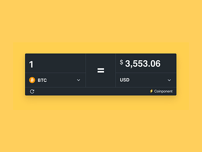 Coinponent Dark Theme calculator calculator ui component crypto web