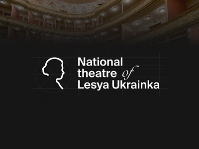 National theatre of Lesya Ukrainka beige branding design bra logo minimalism mock ups theatre typography ui ukraine ux voit team