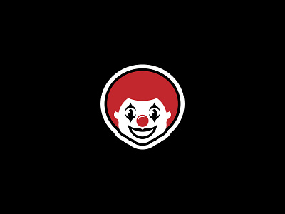 Smiling Clown mascot abstract branding character clown creepy illustration logo logodesign logotype minimal smile vector