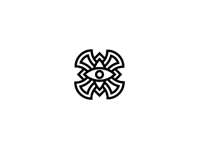 Tribal Eye logo allseeing design eye icon logo logodesign logotype magic magical minimal mystic triangle tribal vector