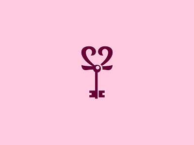 22 Key 22 branding design heart icon key logo logodesign logotype minimal realestate rent vector