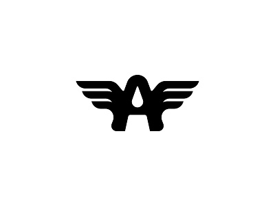 Winged A a aviation branding design drop icon logo logodesign logotype minimal pilot vector winged wings