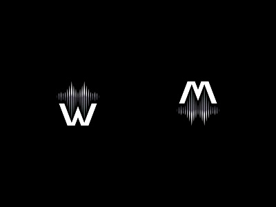 W or M Wave logo branding design icon letter logo logodesign logotype m minimal music rap vector w wave