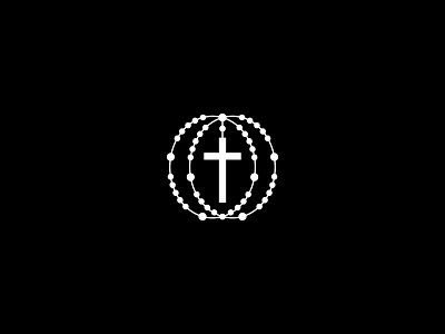 Catholic Logo branding catholic christian cross design icon logo logodesign logotype minimal rosary vector