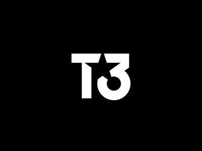 T3 star 3 branding design icon logo logodesign logotype minimal negative space star t t3 vector