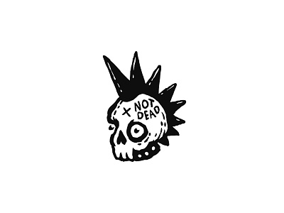 Punk Skull branding dead death design icon logo logodesign logotype minimal punk rock skull vector