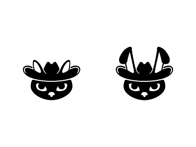 Detective Cat or Rabbit logo