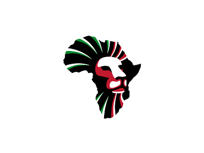 African Lion africa african branding design icon illustration lion logo logodesign logotype minimal vector