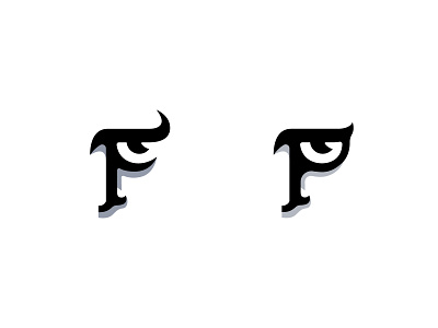 F or P Face branding design eye f face icon logo logodesign logotype minimal p vector
