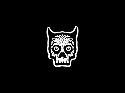 Devilish Skull branding design devil grunge icon illustration logo logodesign logotype metal minimal punk rock skull vector