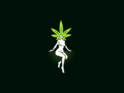 Cannabis Goddess branding cannabis design erotic goddess illustration logo logodesign logotype marijuana minimal nude sexy vector