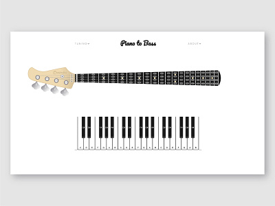 Piano to Bass bass design interface ui web webdesign
