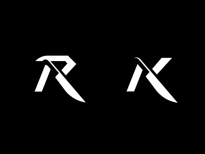 R or K knife branding design icon k knife letter logo logodesign logotype minimal r vector